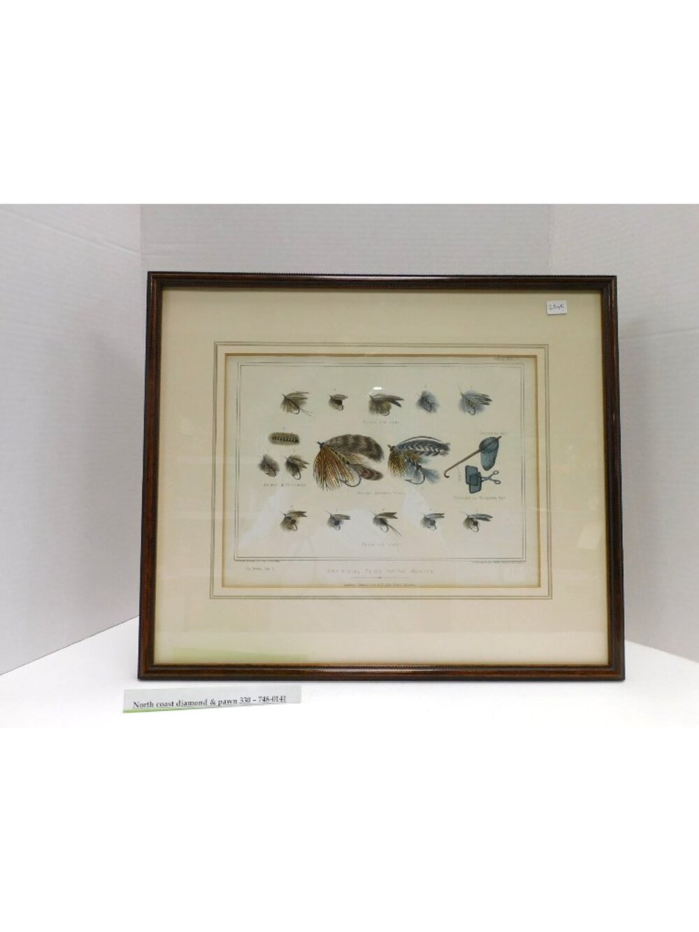 Vintage Lithograph Artificial Flies For The Month R.S. Groom, Wilkinson,17x15x1,